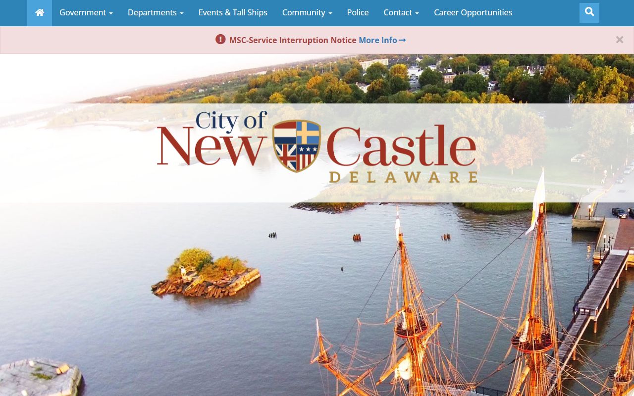 New Castle Delaware city website and local services