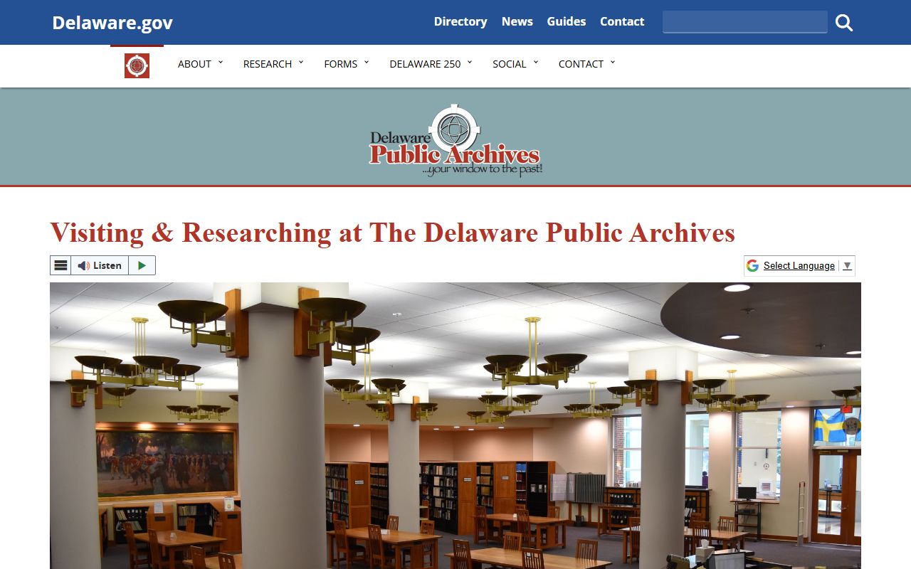 Visiting the Delaware Public Archives for marriage records research